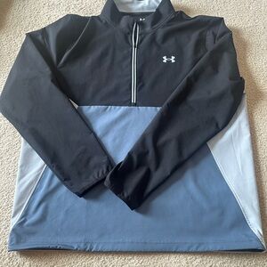 Under Armour Black and Blue Performance Jacket with Mock Neck